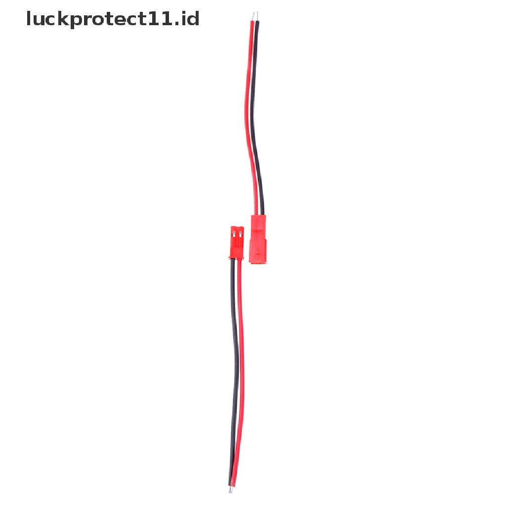 &lt; Luckprotect11. &lt; Luckproteksi20pcs Konektor Jst Plug 22 Awg 2 Pin Male / Female Untuk Rc