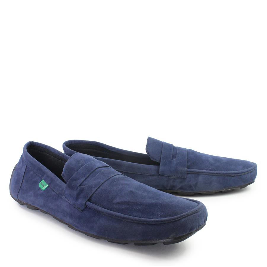 Kickers Jevlin Navy Sepatu Slop Slip On Kasual Harian