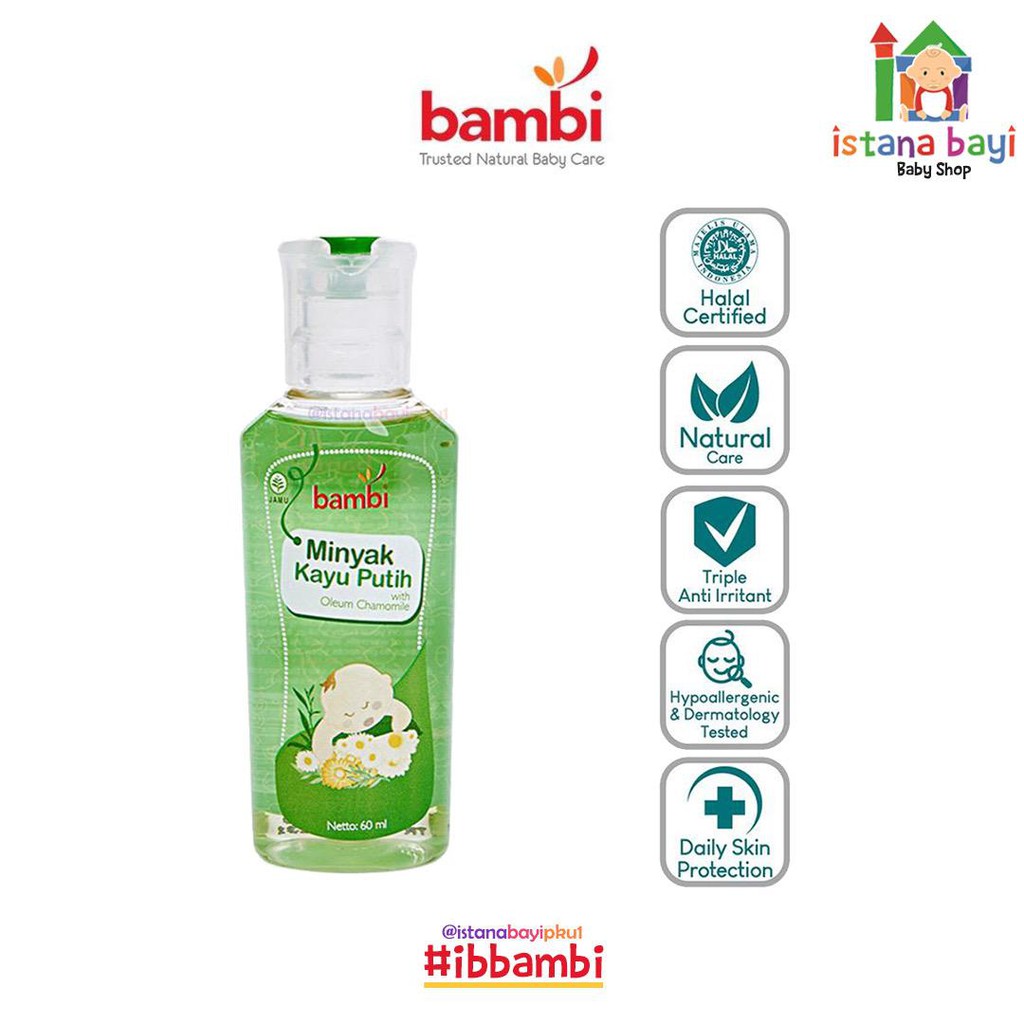 Bambi Minyak Kayu Putih - Bambi Cajuput Oil 60 ml