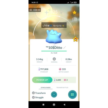 Shiny Ditto Pokemon Go