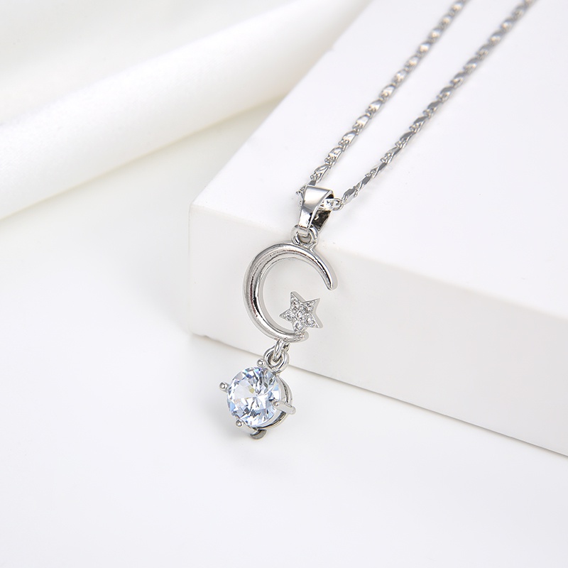 kalung titanium wanita emas muda model korea murah anti karat panjang asli silver nama selamanya 126n