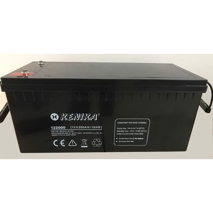 12v 200ah Deep Cycle Battery Baterai Vrla Agm Lead Acid Kenika Shopee Indonesia