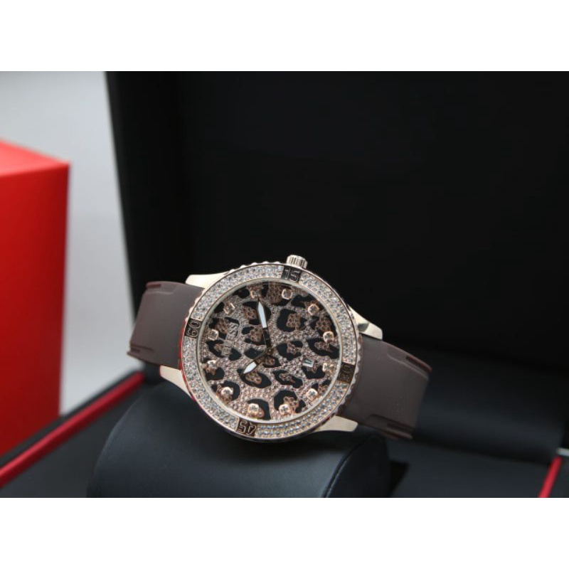 Jam tangan wanita Guess Leopard fashion