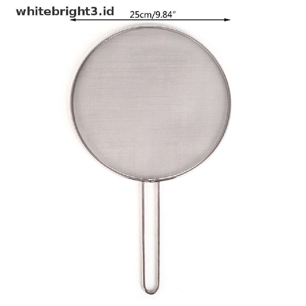 {whitebright3.id} 1X stainless steel cover lid oil proofing frying pan splatter screen spill proof ,