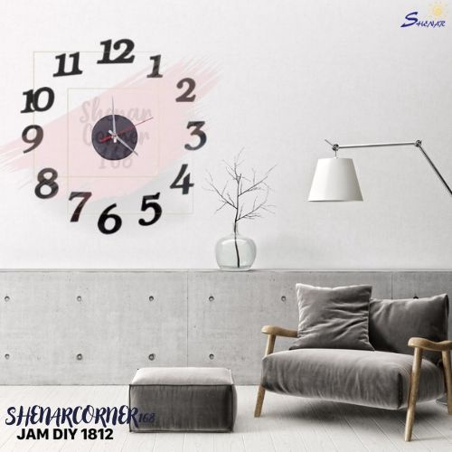 SHENAR JAM DINDING DIY BESAR ANGKA HURUF 3D / JAM RAKSASA TEMPEL TEMBOK GIANT WALL CLOCK, SHENARCORNER168