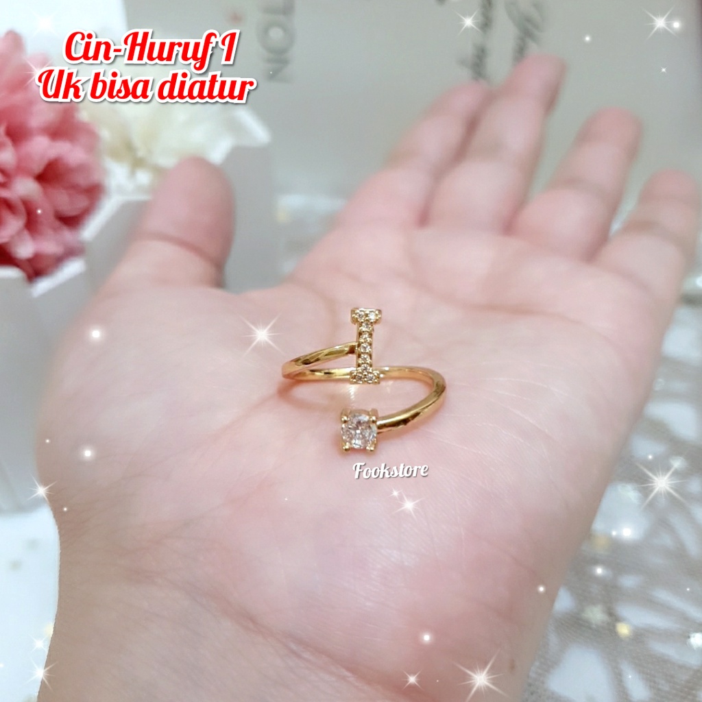 COD CINCIN HURUF XUPING WANITA/UK BISA DIATUR/CINCIN INISIAL