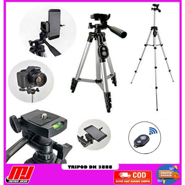 Tripod Camera Video 1.1M Selfie Remote E-Bear EVO-3888