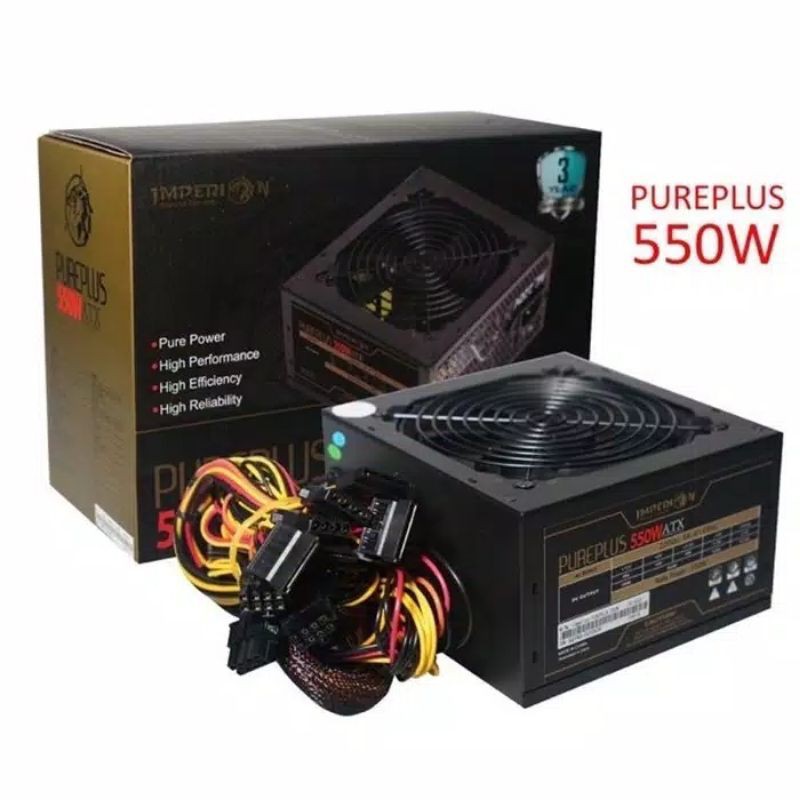 PSU Imperion 550W 80+ PUREPLUS Gaming Power Supply 550 Watt 80 PLUS pureplus