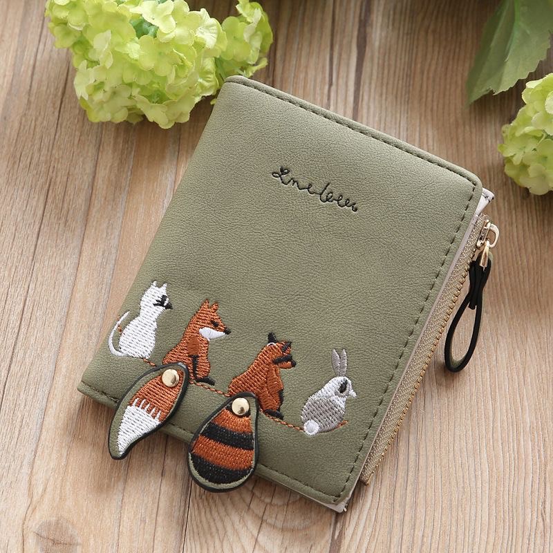 DOMPET WANITA LIPAT C182-6 KULIT IMPORT KOREA MURAH MOTIF TUPAI IMUT WALLET PREMIUM BRAND JAKARTA