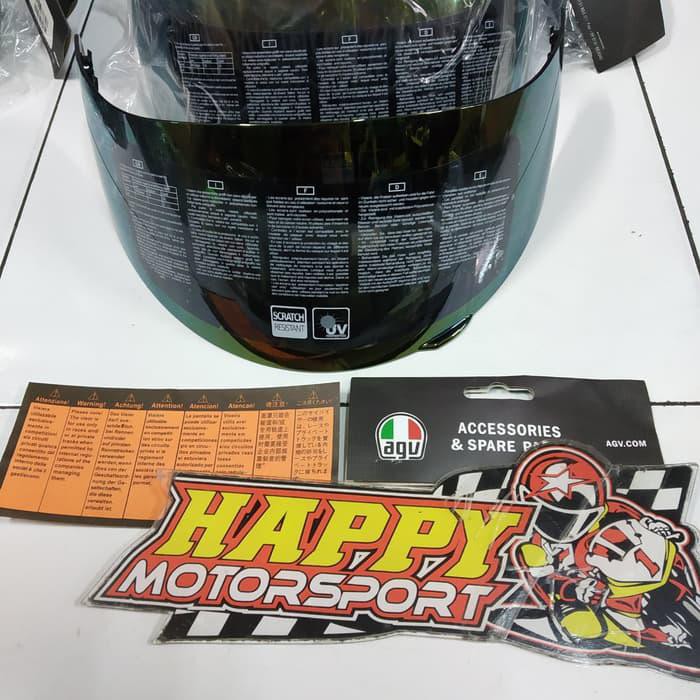 VISOR KACA HELM AGV K3SV K1 IRRIDIUM BLUE BIRU NOPIN PINLOCK ORI ITALY