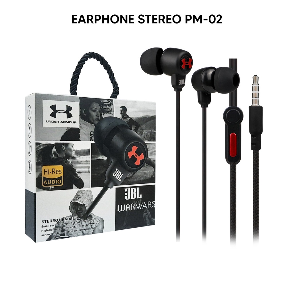 Headset Purebass PM02 Hi-Res Audio 3.5mm Jack Wired Earphones Hi-Fi