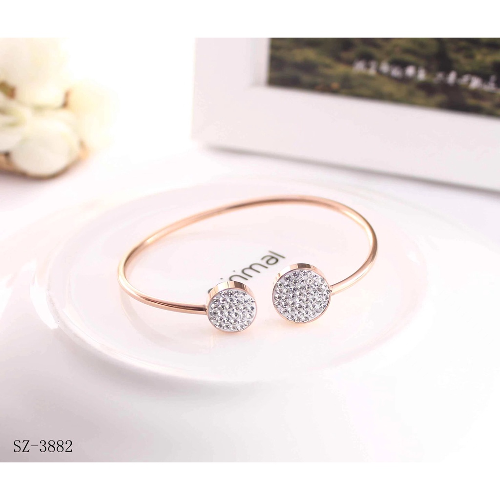 Gelang Titanium Permata Full Perhiasan Fashion 3882