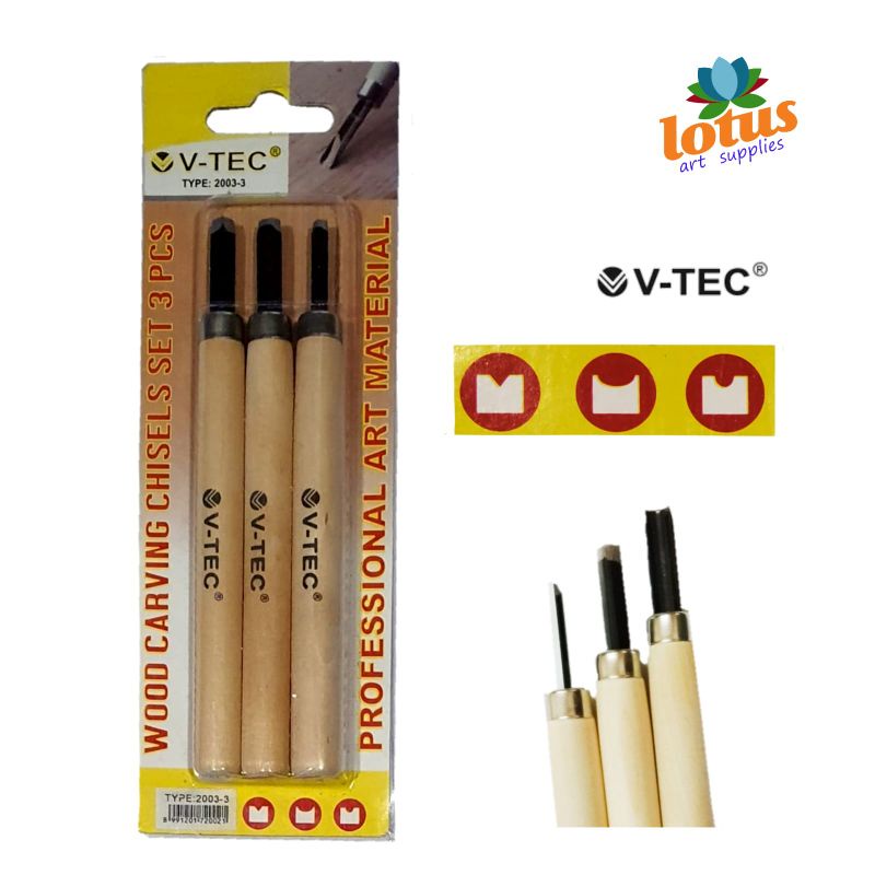 

Wood Carving Chisels Knife Pisau Ukir Alat Cukil Pahat Set 3