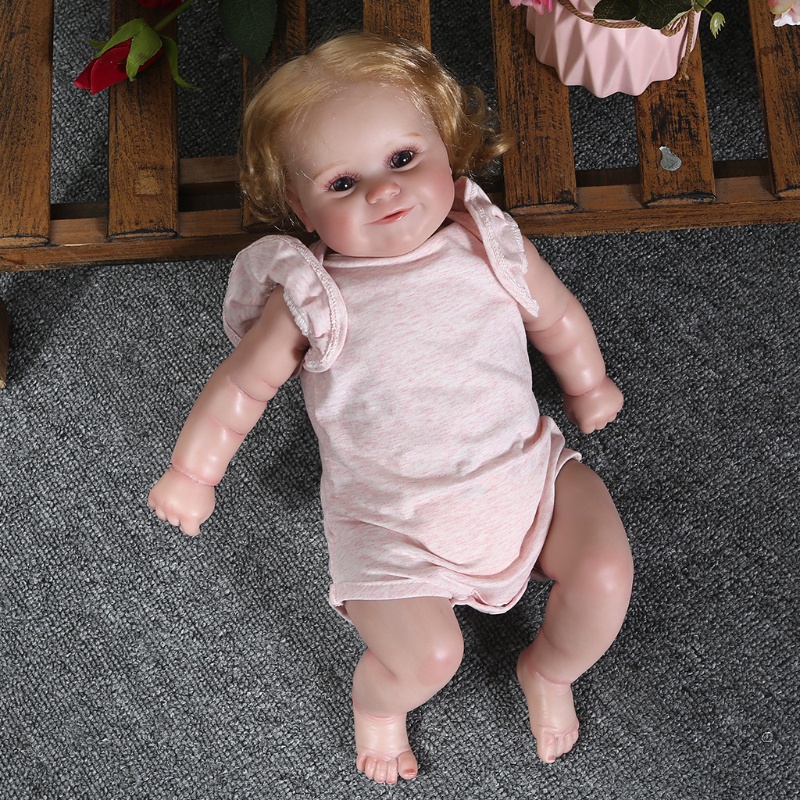 Mary 20inch/24inch Hadiah Untuk Bayi Dibuka-Mata Caucasian Vinyl Untuk Boneka Dengan Pirang