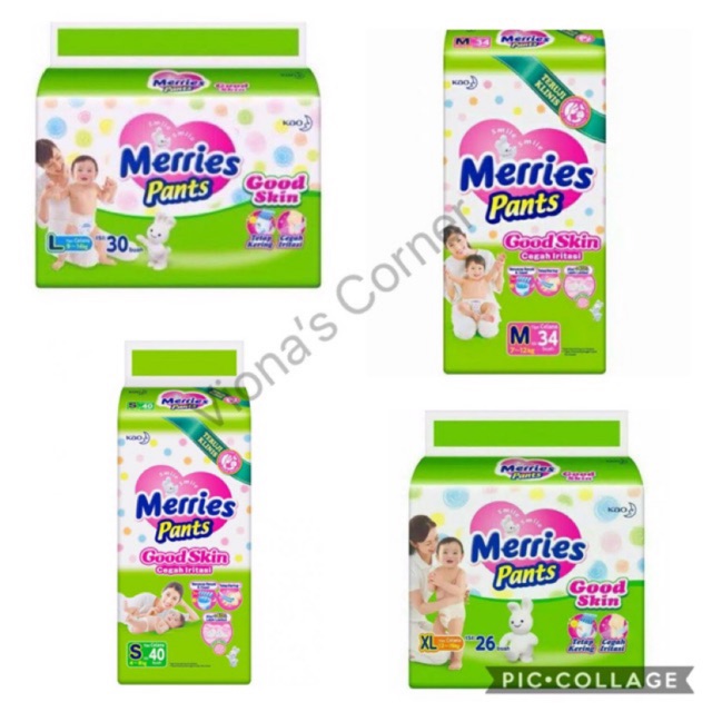 Merries Good Skin S40/M34/L30/XL26