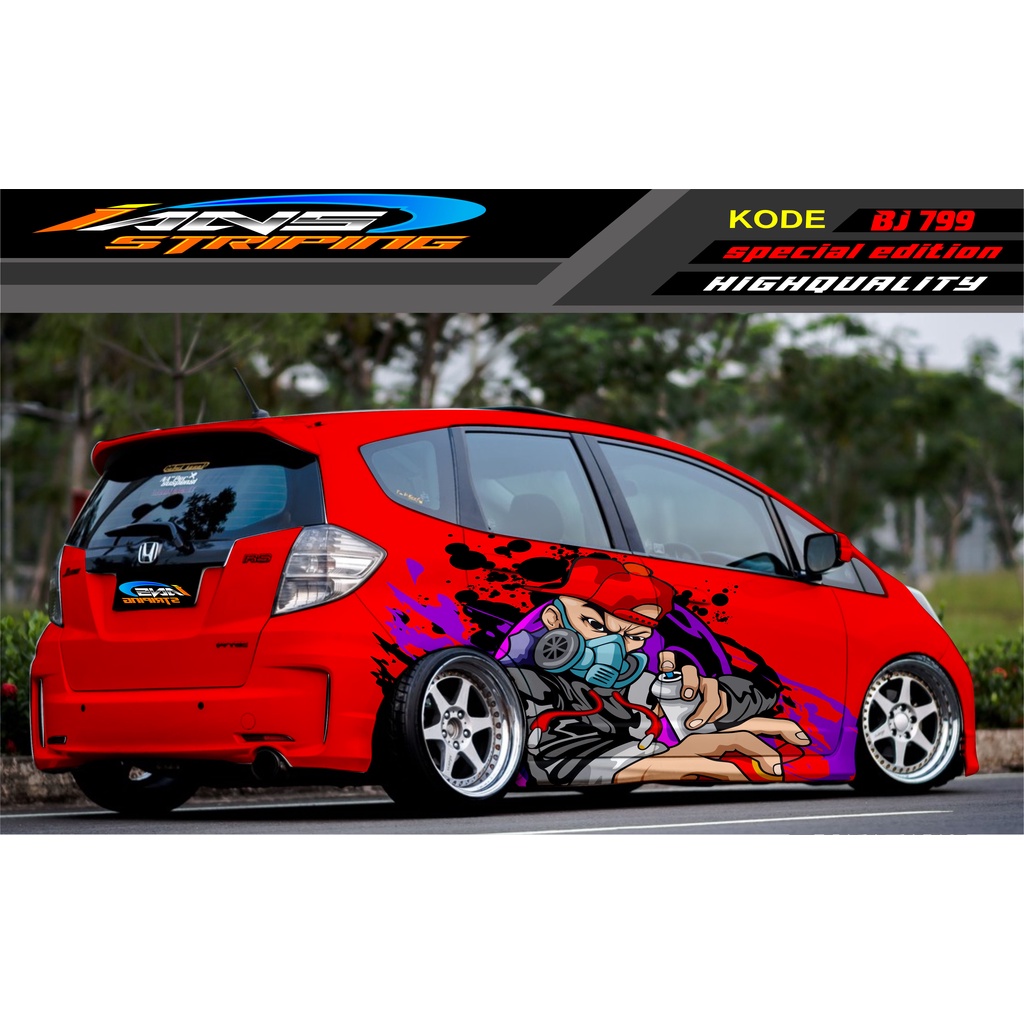 STIKER DECAL MOBIL HONDA BRIO / JAZZ RS / MOBILIO / AGYA / YARIS / ATOS / STICKER MOBIL