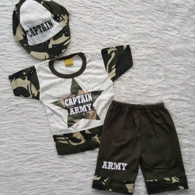 Baju Bayi Setelan Captain Army