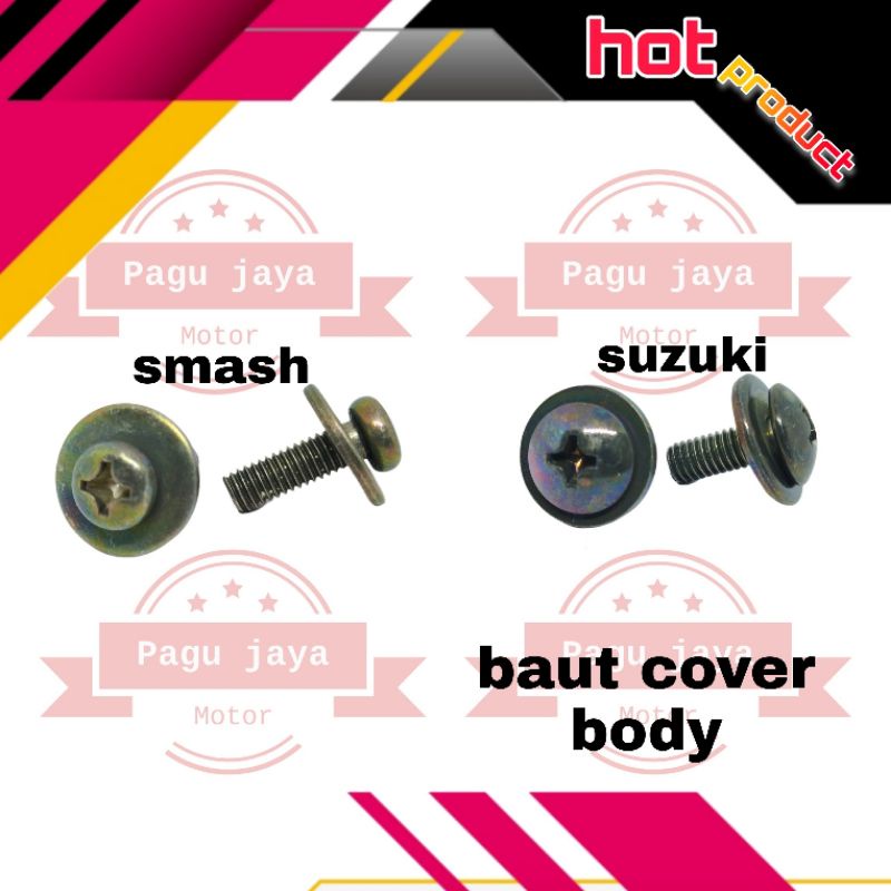 baut box cover body suzuki smash hijau