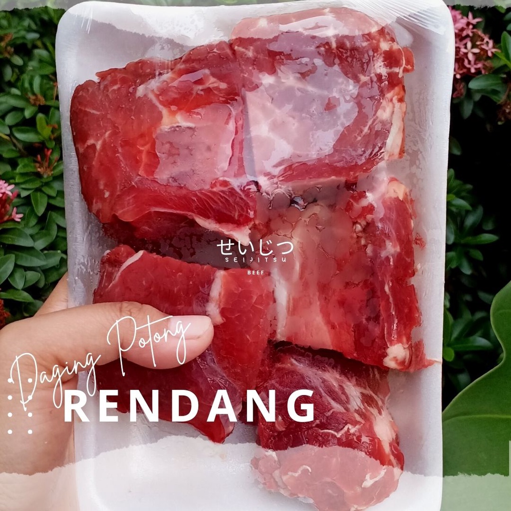 

Daging Rendang Potong 500gr - せいじつ Beef
