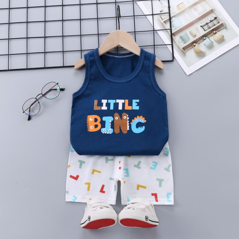 (3-32m) Setelan Baju Bayi/Setelan Baju Anak/ Setelan Baju Tanpa Lengan/ Setelan Baju Bayi Import