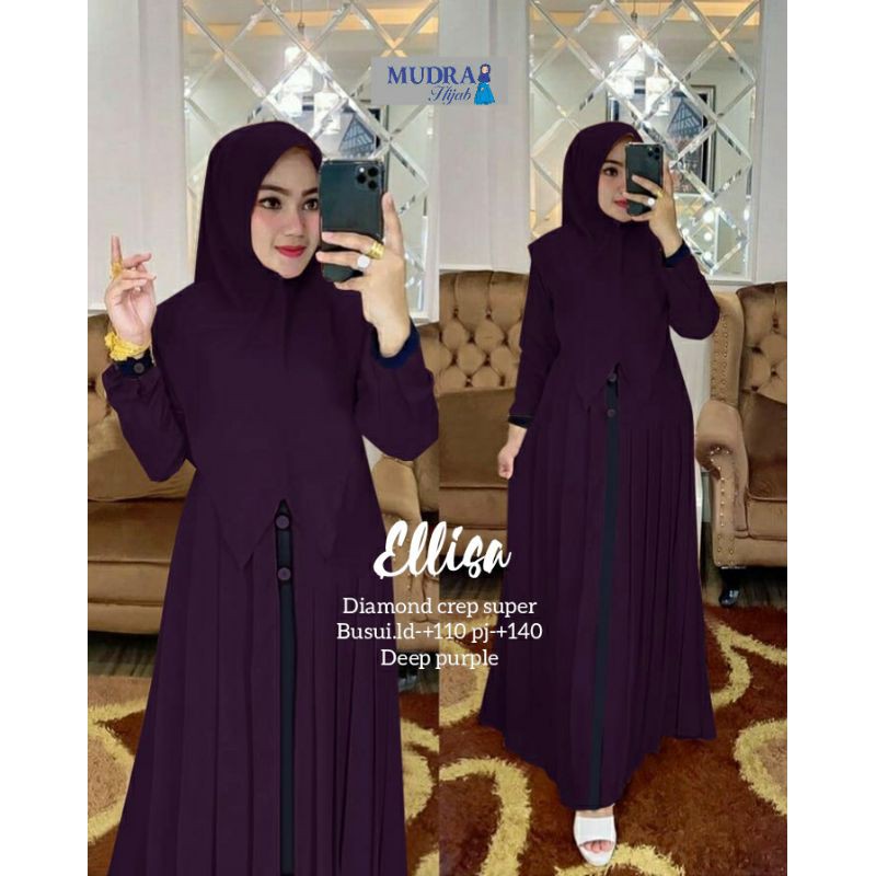 Gamis Grey dan Deep Purple