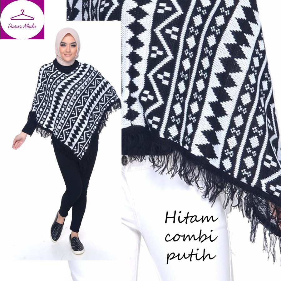 PONCO MAROKO Knit Outer Sweater Rajut Wanita Fashion Korea