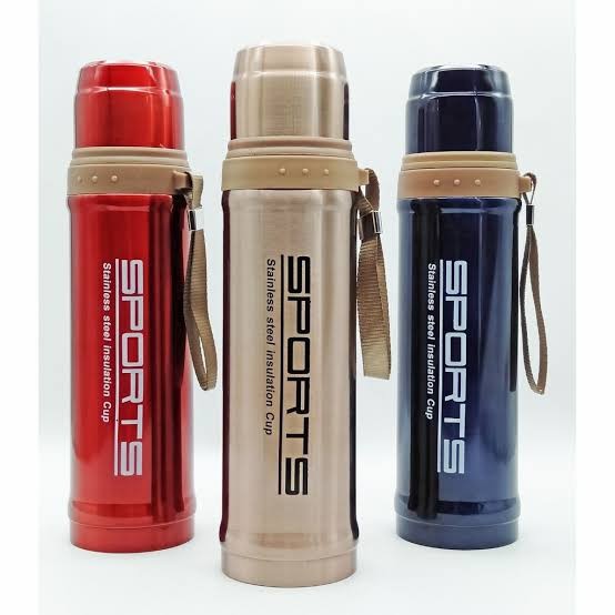 [TAHAN PANAS] Termos botol SPORTS Vacuum Flask Cup bahan Stainless Steel bisa Hot/Cold Travel Termos