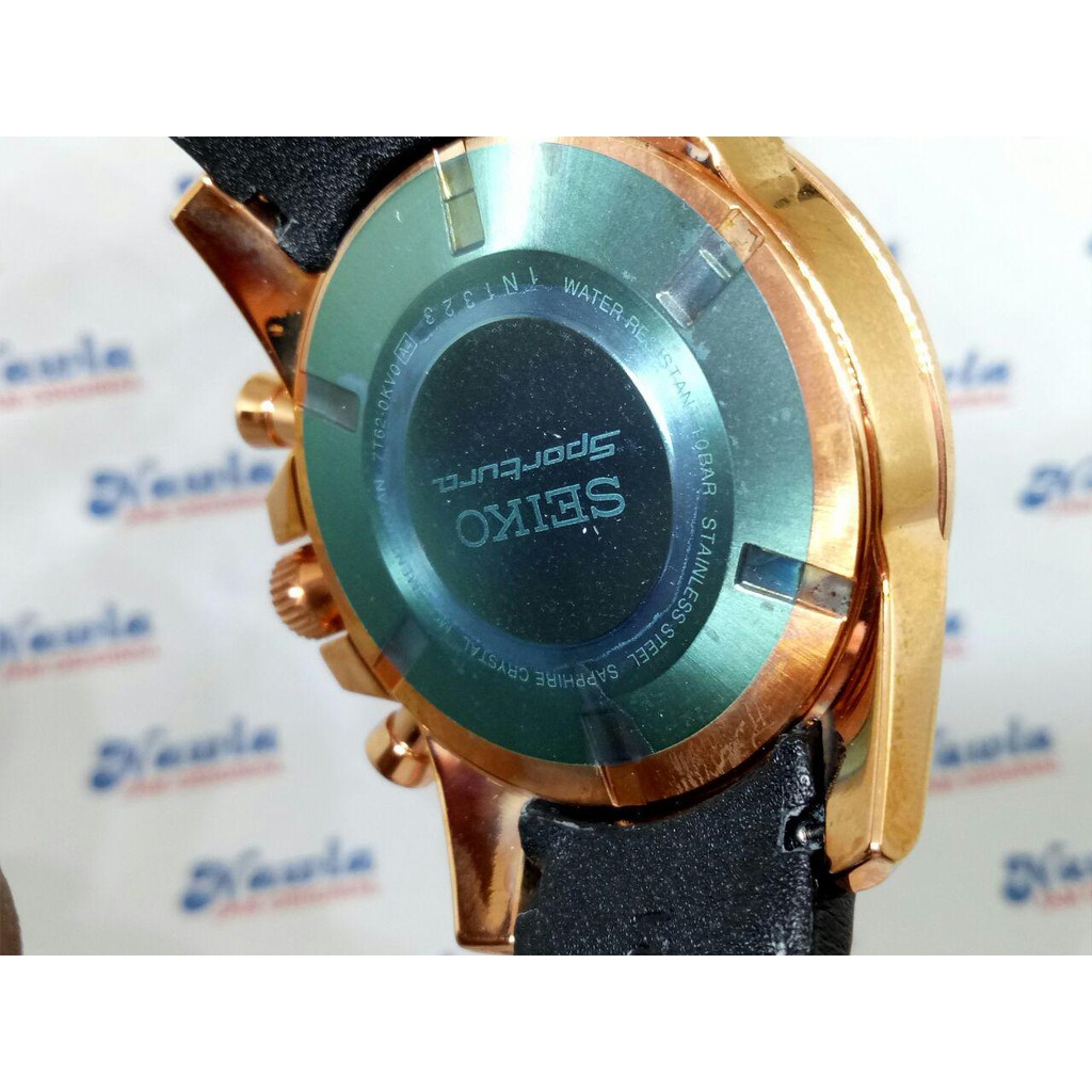 Seiko Sportura SNAE80P1 Chronograph Rose Gold - Jam Tangan Pria SNAE80