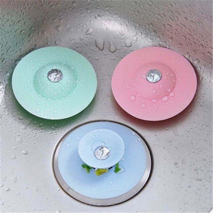 Avur 2 in 1 Saringan Wastafel kamar mandi dapur Flexible Drain Stopper