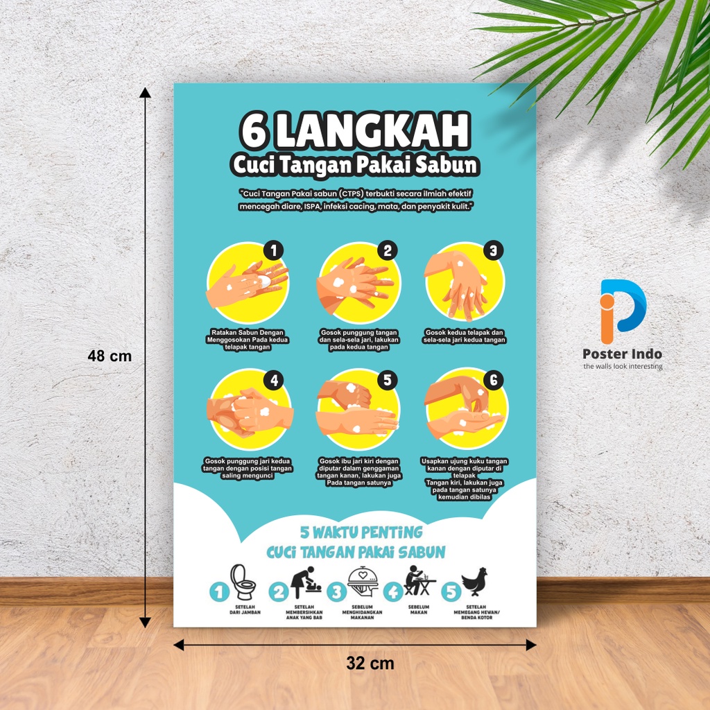 Poster Kesehatan Cuci Tangan Homecare24