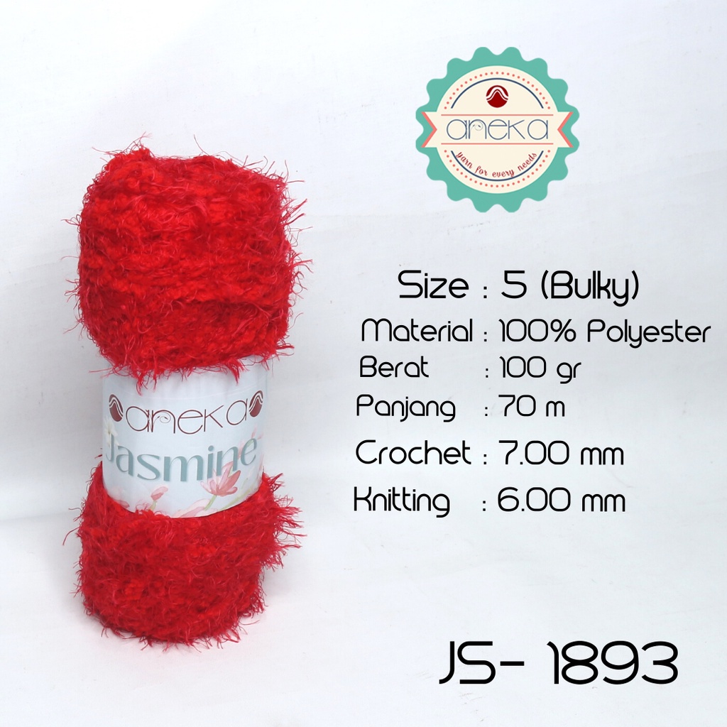 Benang Rajut Bulu Halus Jasmine Yarn / Cashmere Plush - 1893