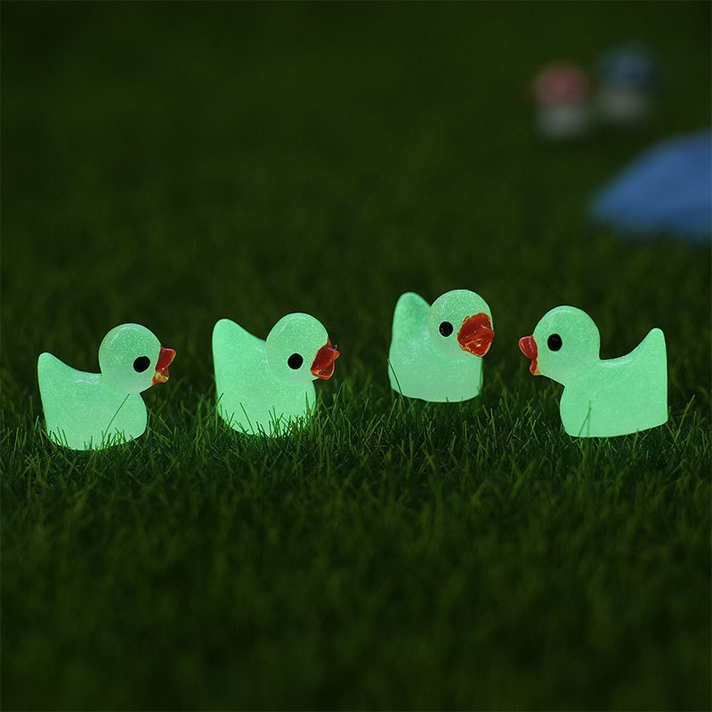 20 Pcs Miniatur Bebek Bahan Resin Luminous Glow In The Dark Untuk Dekorasi Taman