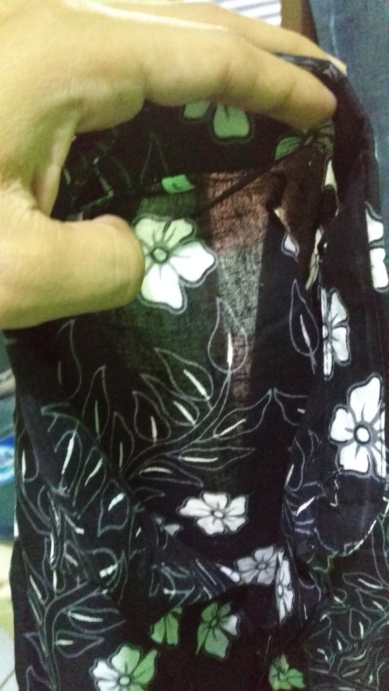 Kemeja Batik Pria Lengan Panjang Size M L Xl Xxl  Bswart Batik Hrb026 Kenongo Hem Panjang Padi