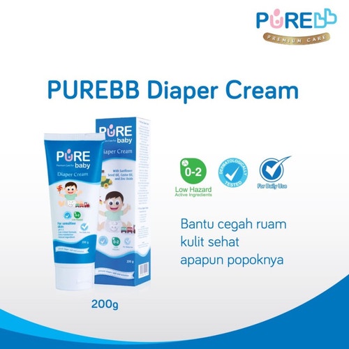 ♥BabyYank♥ PURE BABY RASH CREAM 50G / DIAPER CREAM 100G &amp; 200G / KRIM PENCEGAH RUAM POPOK BAYI