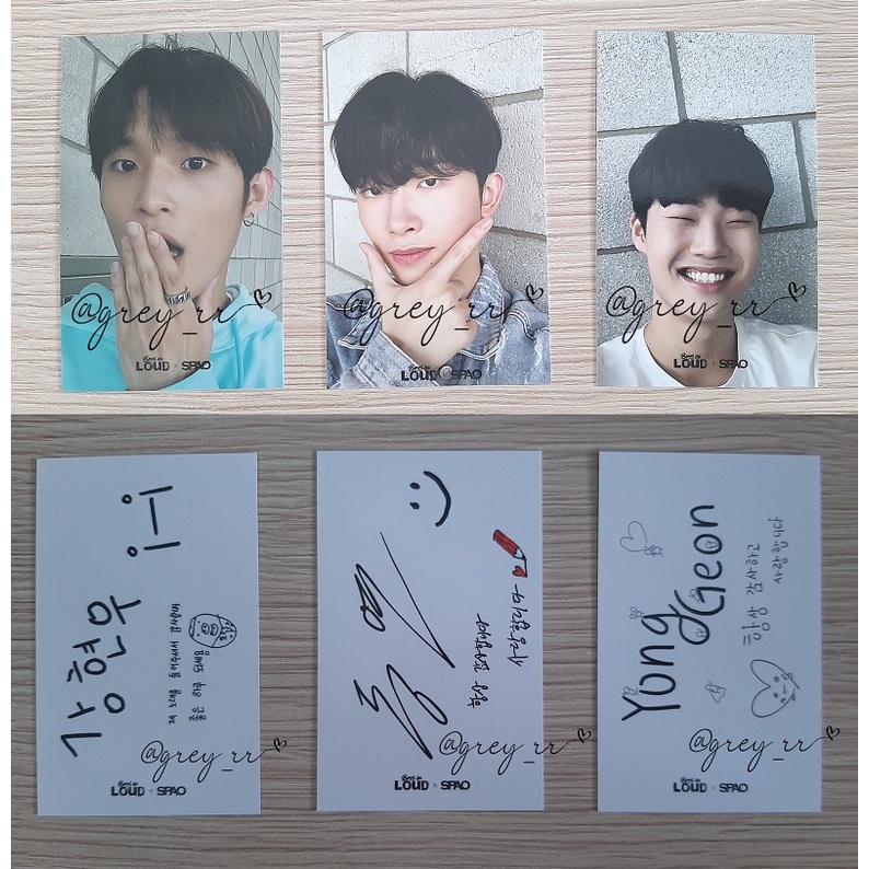 sbs jloud jyp boys be loud x spao bbl photocard Kang Hyunwoo Park Yonggeon Yoon Dongyeon