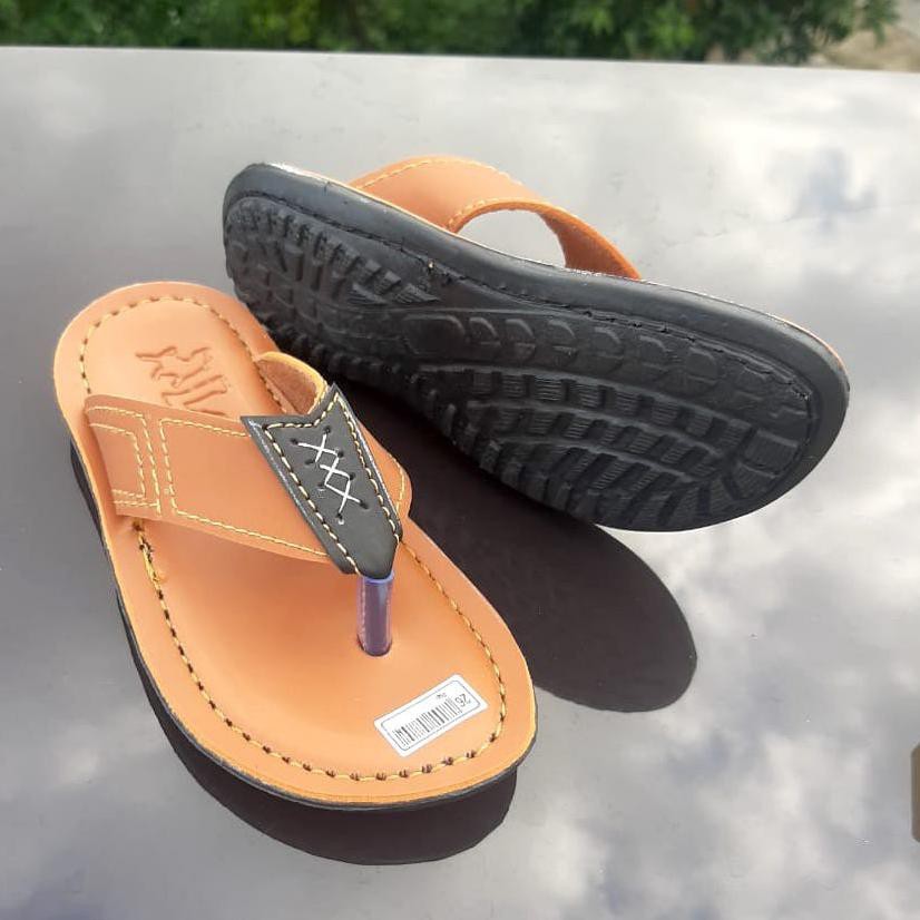 Import Terlaris TOKOERS SDL05 Sandal Anak Laki Laki kulit PU SOL Jahit Tembus Umur 3 4 5 6 tahun new