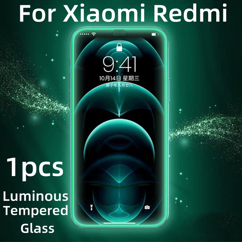 REDMI 1pc Pelindung Layar Tempered Glass Luminous Untuk Xiaomi 9T CC9 10 10T 11 11i MIX3 POCO X3 X2 F3 M3 K20 K30 K40S K50 11 10X 4G 5e 9g