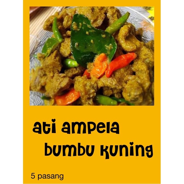 

Ati Ampela Bumbu Kuning - Ati Ampela Ungkep 5 pasang