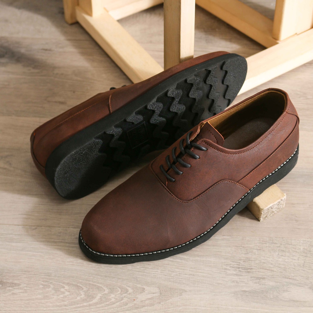 sepatu pantofel pria sepatu crazyhorse sepatu kulit asli sepatu casual pria sepatu kantor jordan