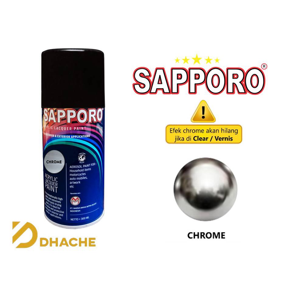 Cat Semprot Sapporo Spray Chrome / Pylox / Pilok / Cat Aerosol