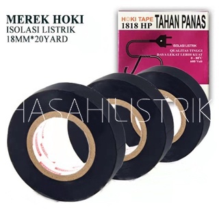 18*20Y Isolasi Listrik pvc hitam Tahan panas  TAPE / Isolasi Instalasi Listrik Hitam 20 Yard