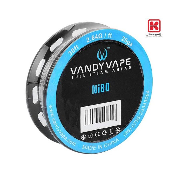 Vandy Vape Wire Pure Nickel Ni80 26 GA 30 Feet [9.15 Meter] KiswaraBandung