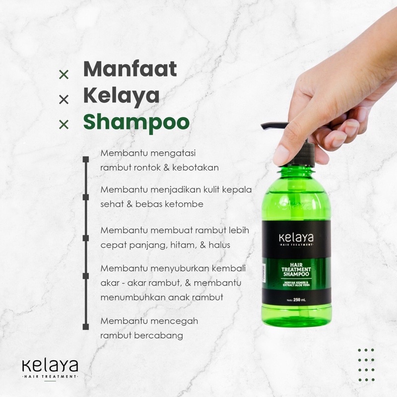 Kelaya Hair Treatment Shampoo - Hair Serum - Minyak Kemiri