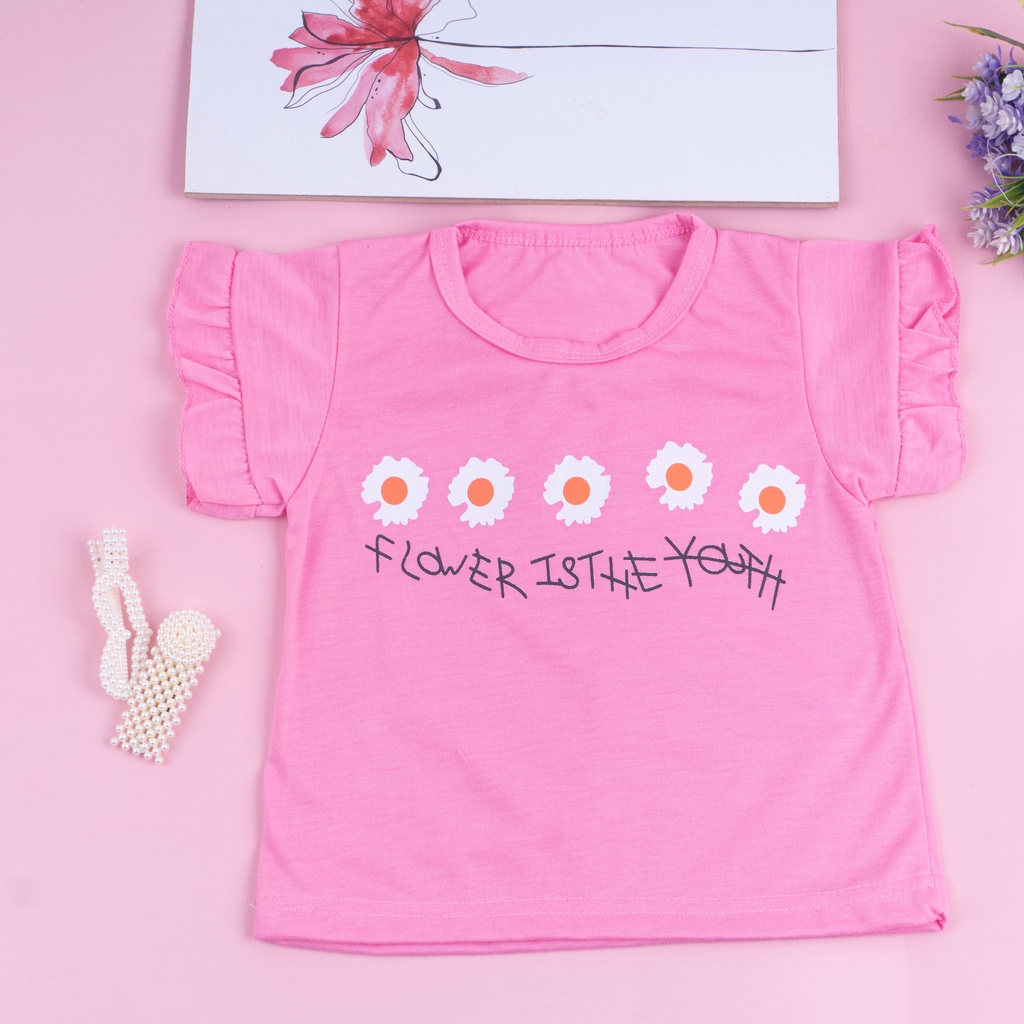 IL - Baju Kaos Anak Dan Bayi Perempuan Model Tangan Terompet