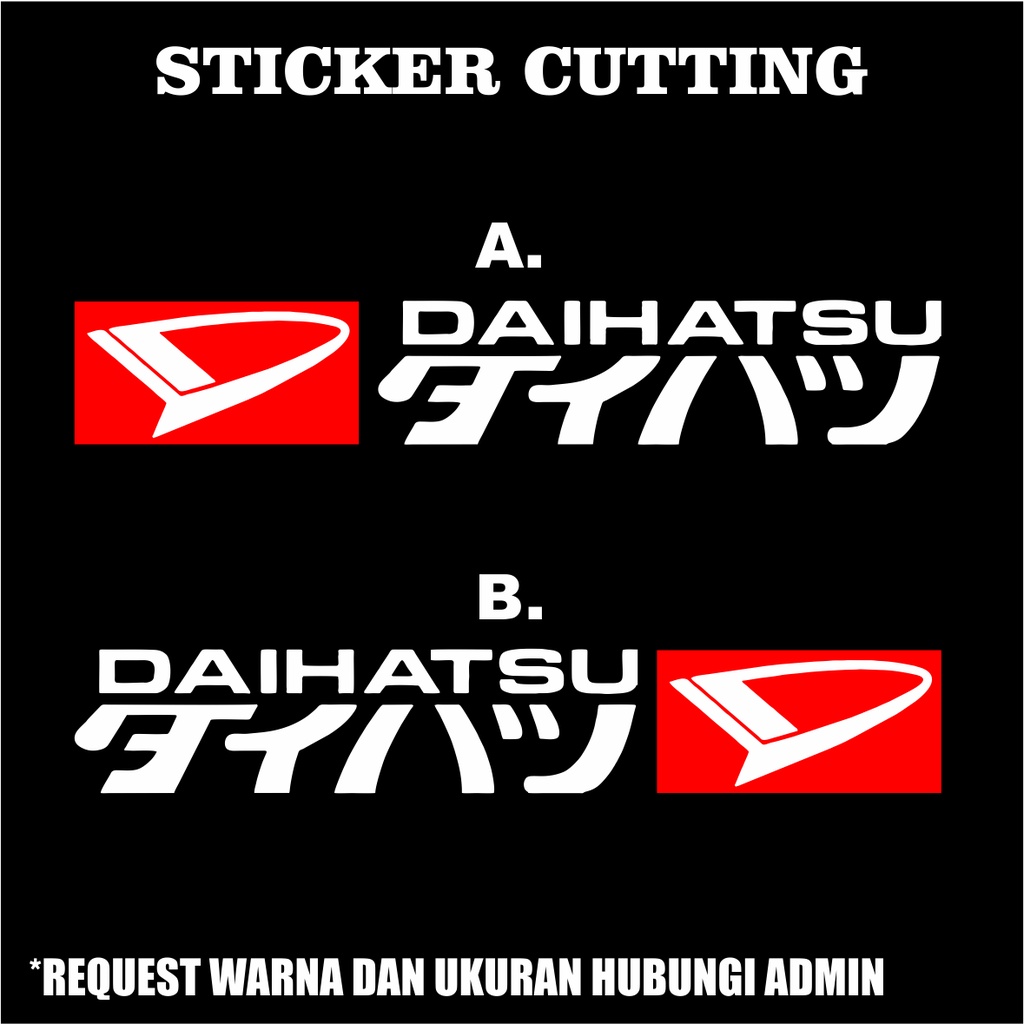 Sticker Cutting Daihatsu Jepang