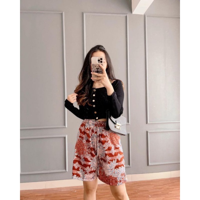 LASHTIQUE CLOTHING 8504 LIANA PANTS CELANA PENDEK BSTIK CELANA SERUT WANITA