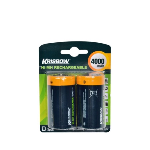 Krisbow baterai cas /rechargeable ukuran D(besar) 4000mah