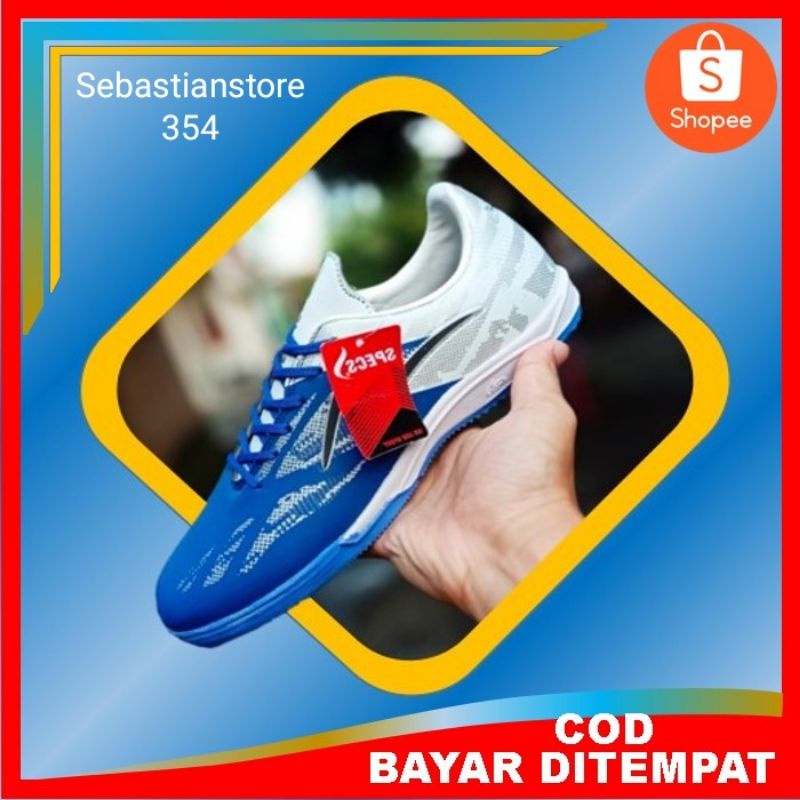 FUTSAL SOL TEBAL SPECS ALPHA BIRU sepatu futsal sepatu futsal pria sepatu specs sepatu olahraga pria