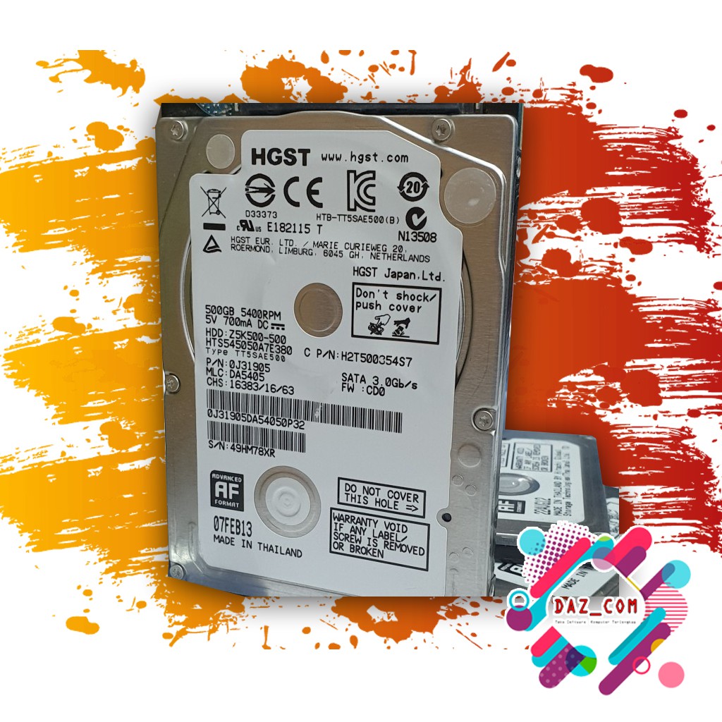 HDD Hardisk Laptop Hitachi 320GB Ori