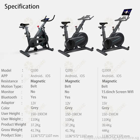 OVICX/ XQIAO Q100 Spinning Bike Sepeda Statis Fitness Gym Q200X